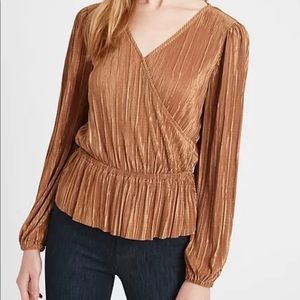 Banana Republic Plisse Wrap-Effect Top NWT